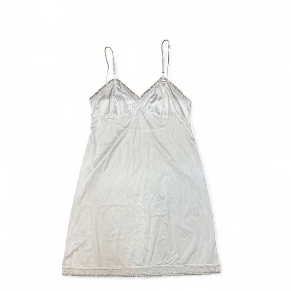 Vintage Classic Vassarette White Lace Slip Dress
